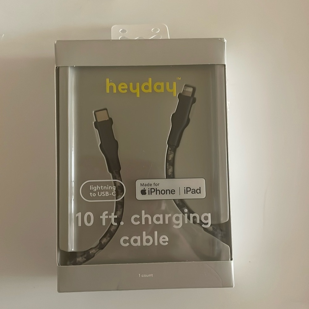 Lightning to USB-C 10 ft charging cable